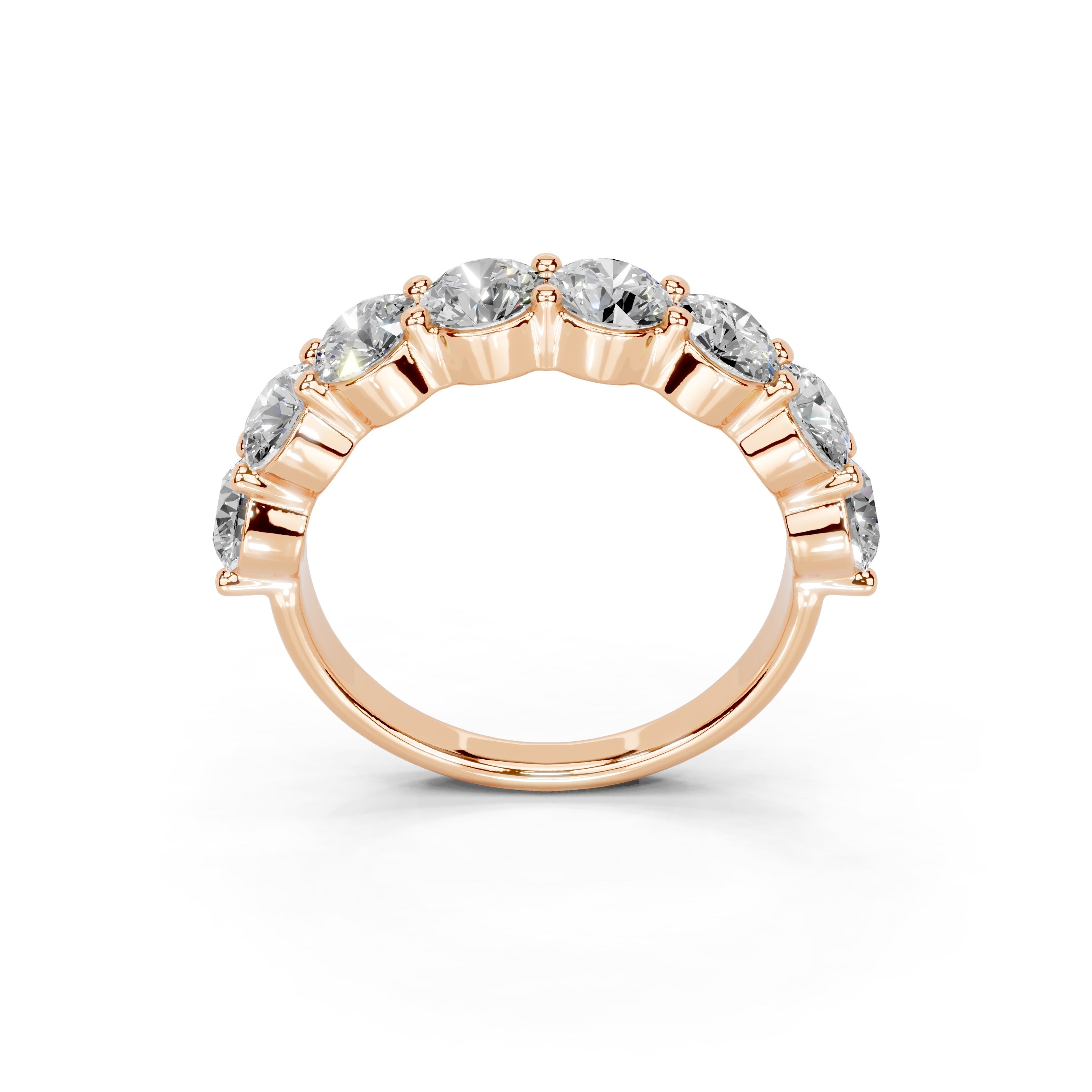 Round Cut Lab Grown Diamond Anniversary Band
