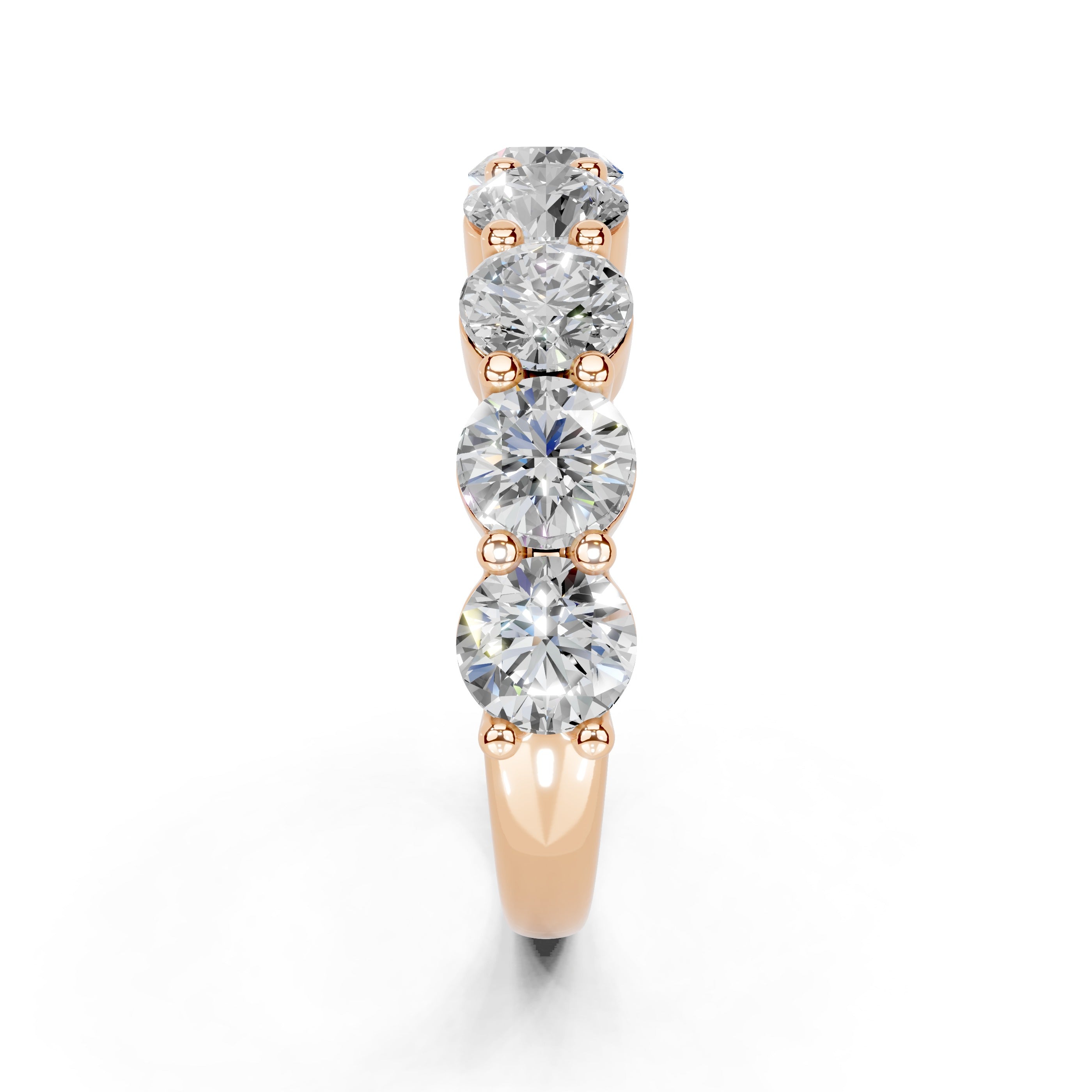 Round Cut Lab Grown Diamond Anniversary Band