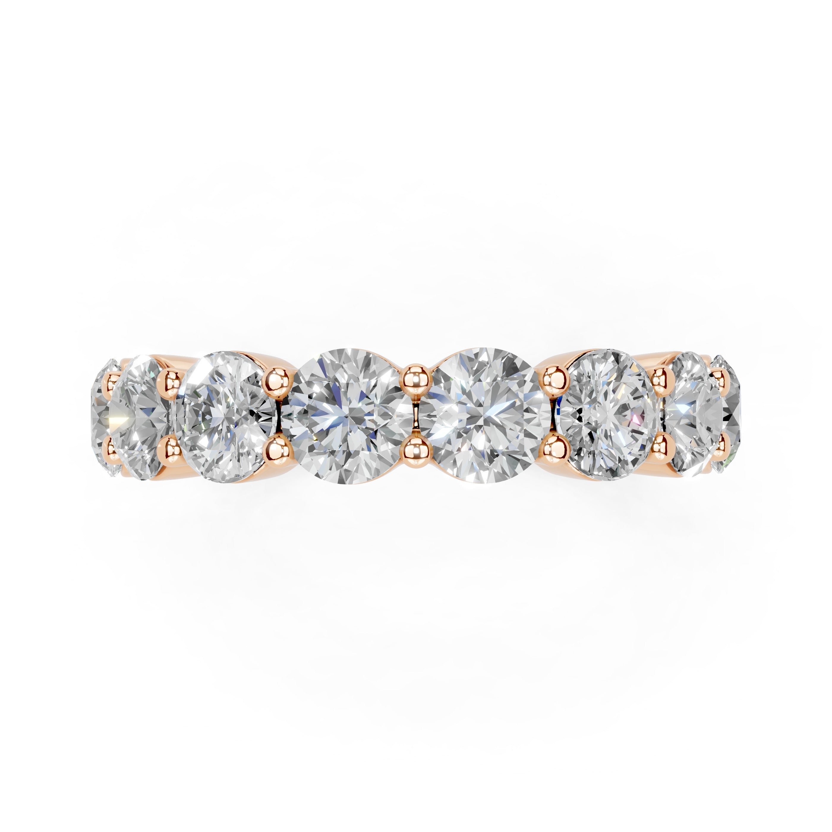 Round Cut Lab Grown Diamond Anniversary Band