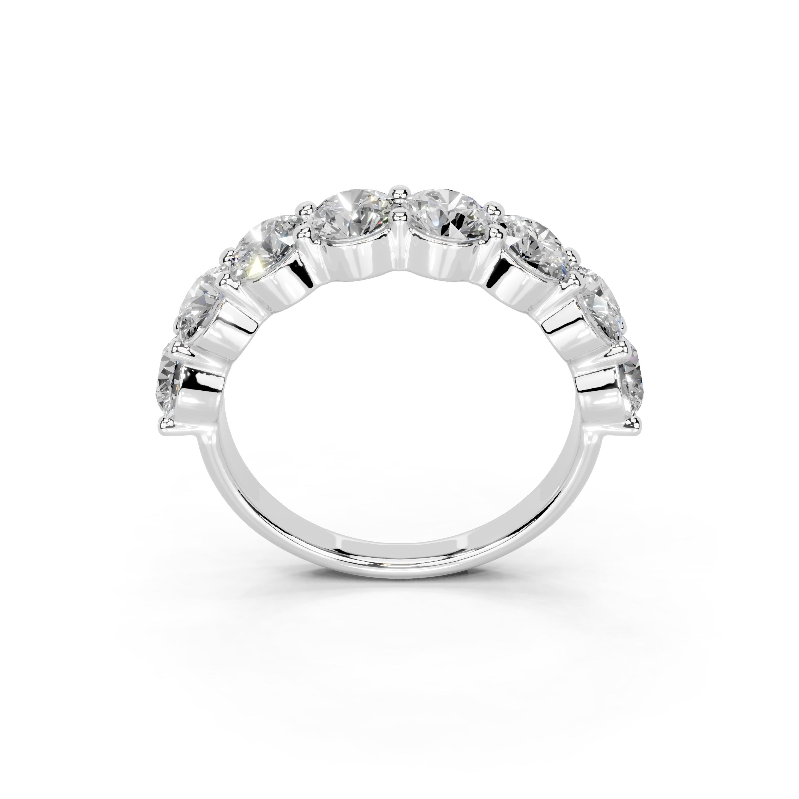 Round Cut Lab Grown Diamond Anniversary Band