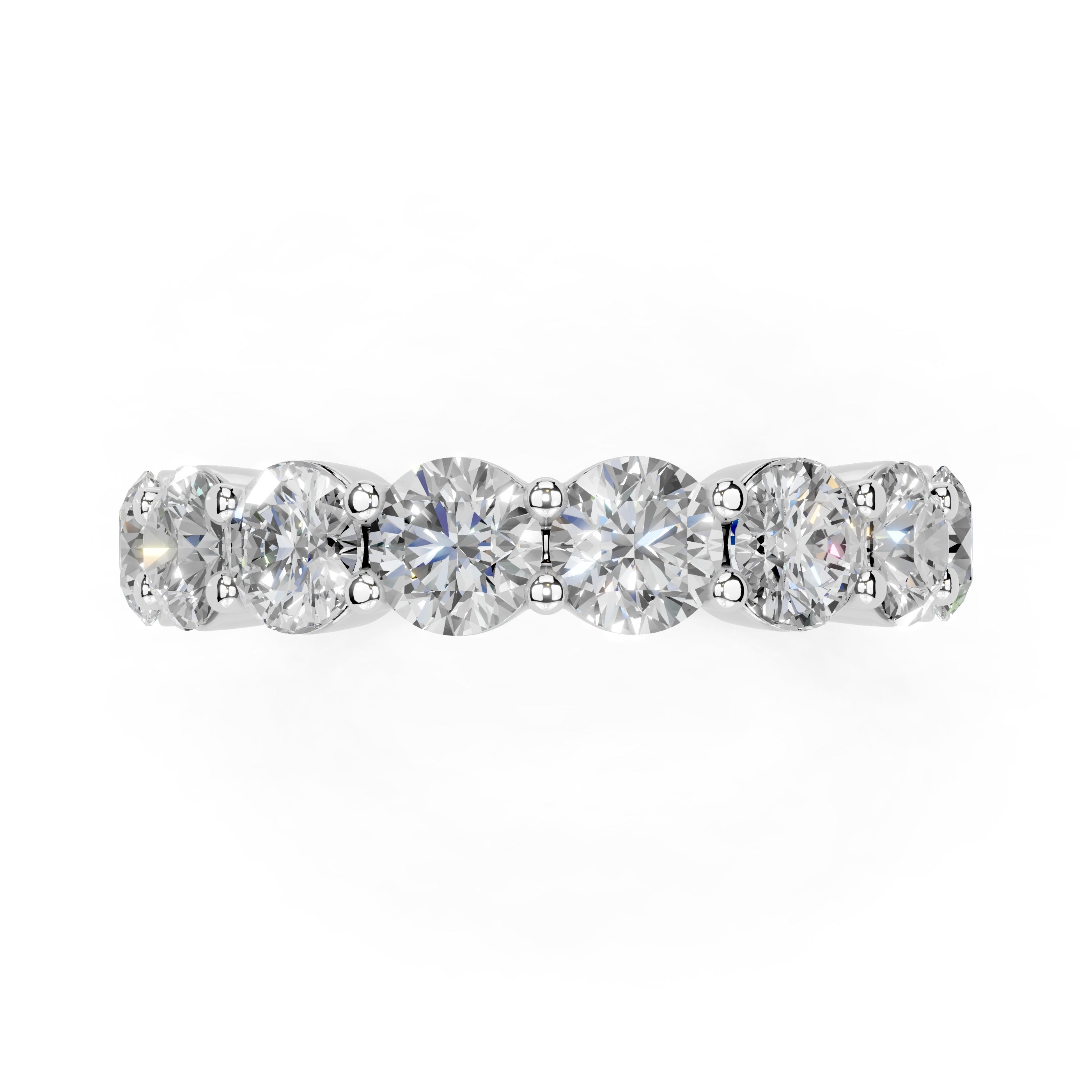 Round Cut Lab Grown Diamond Anniversary Band