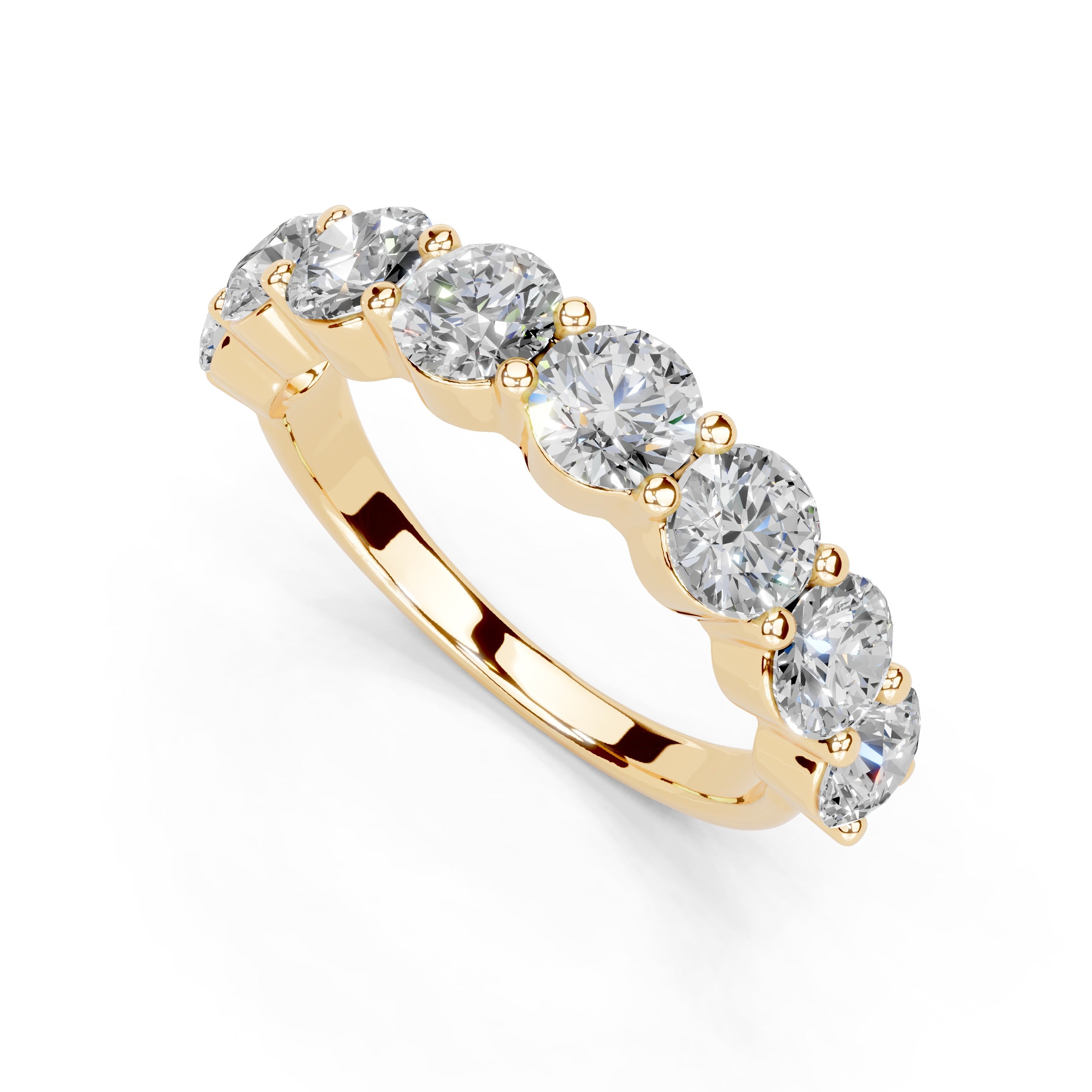 Round Cut Lab Grown Diamond Anniversary Band