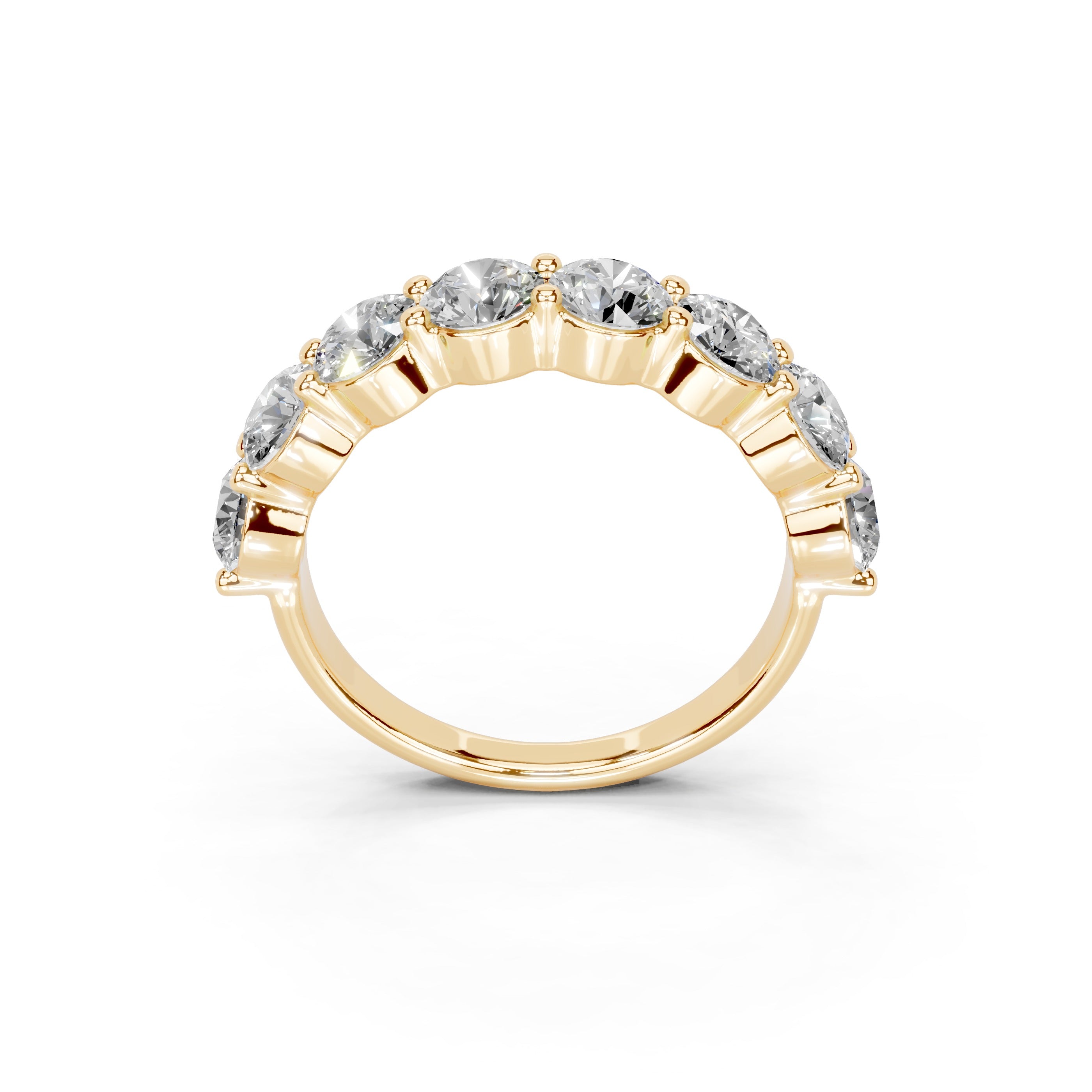 Round Cut Lab Grown Diamond Anniversary Band