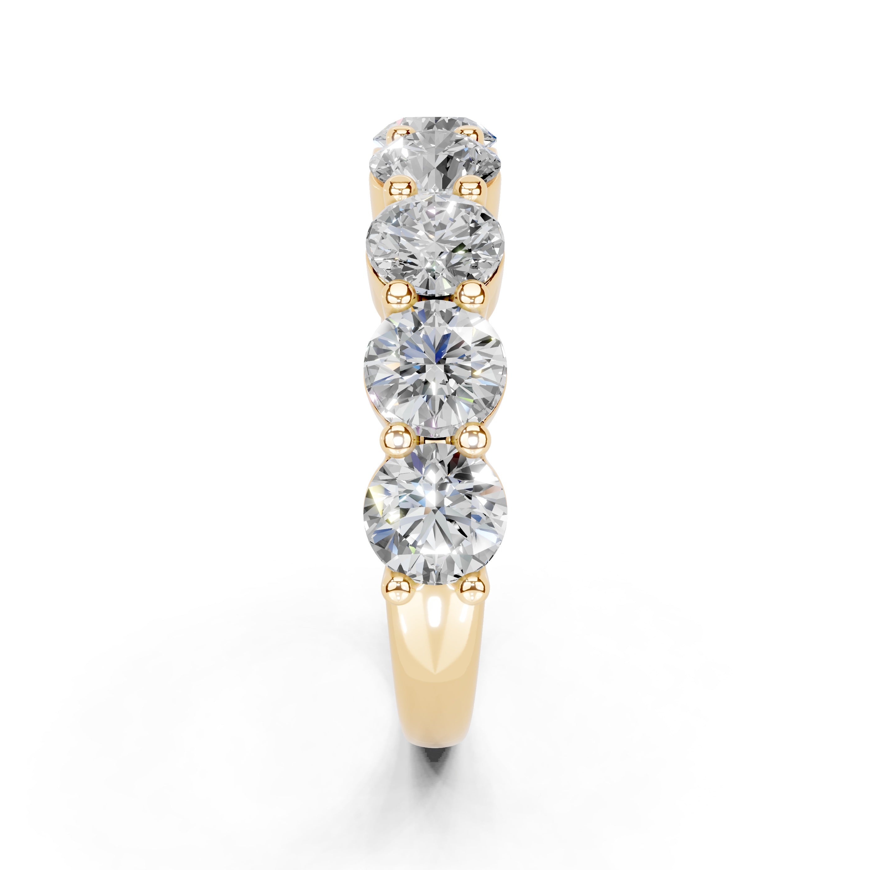 Round Cut Lab Grown Diamond Anniversary Band