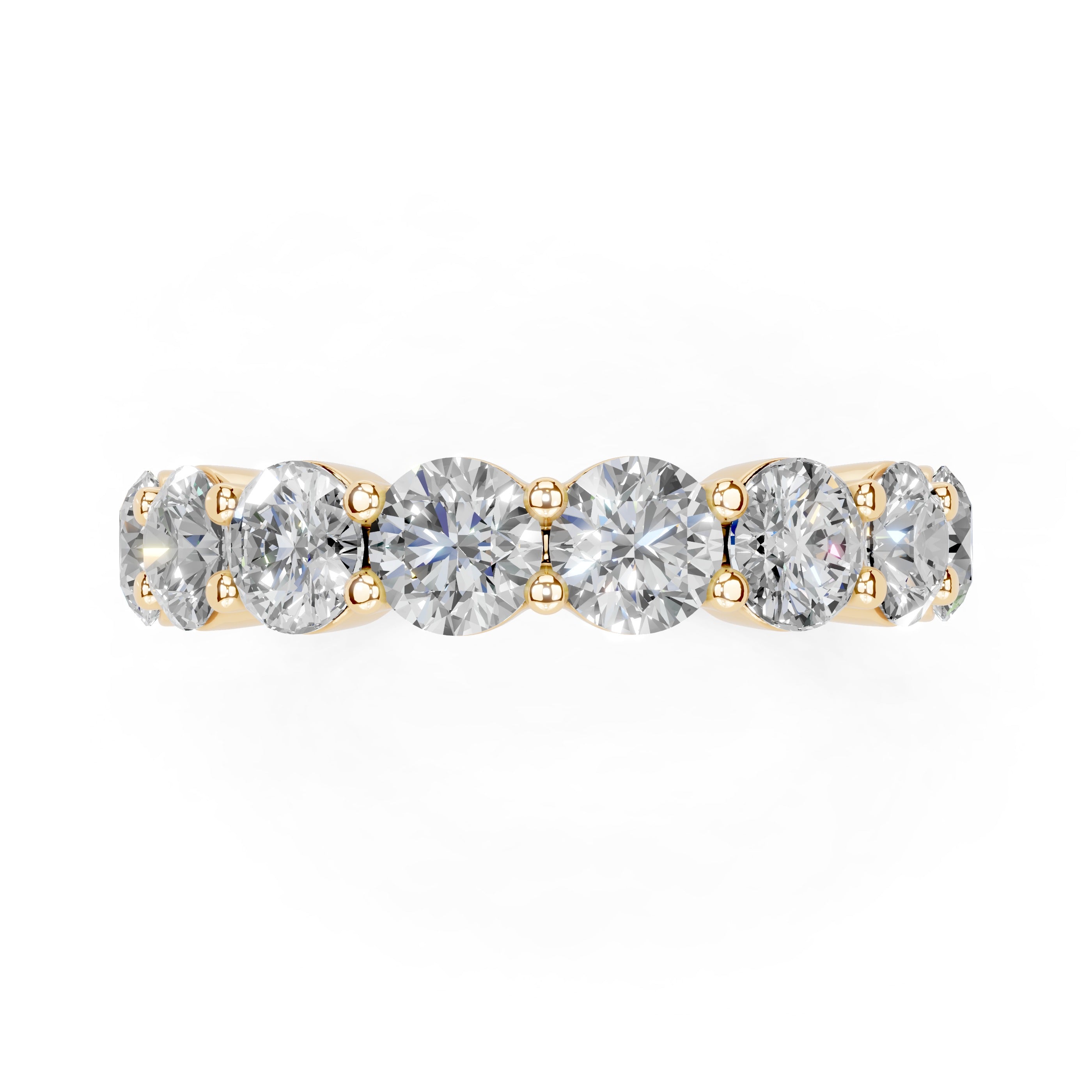 Round Cut Lab Grown Diamond Anniversary Band