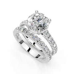 Round Cut Pavé Lab Grown Diamond Matching Band – Approx. 0.90ct Weight