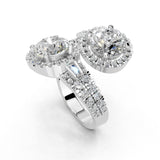 Anillo de compromiso con diamante cultivado en laboratorio de talla redonda