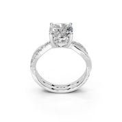 Cushion Cut Split Shank  Lab Grown Diamond Engagement Ring
