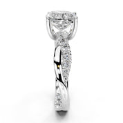 Cushion Cut Split Shank  Lab Grown Diamond Engagement Ring