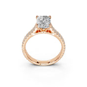 Radiant Cut Double Pave Lab Grown Diamond Engagement Ring