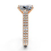 Radiant Cut Double Pave Lab Grown Diamond Engagement Ring