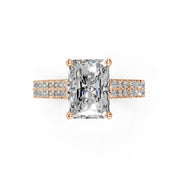Radiant Cut Double Pave Lab Grown Diamond Engagement Ring