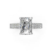 Radiant Cut Double Pave Lab Grown Diamond Engagement Ring