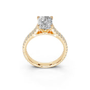Radiant Cut Double Pave Lab Grown Diamond Engagement Ring
