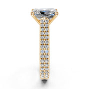 Radiant Cut Double Pave Lab Grown Diamond Engagement Ring