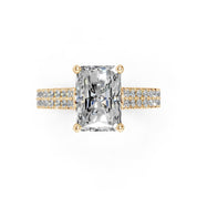 Radiant Cut Double Pave Lab Grown Diamond Engagement Ring