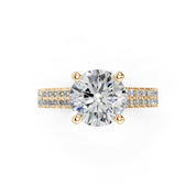 Round Cut Double Pave Lab Grown Diamond Engagement Ring