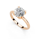Round Cut Classic Solitaire Lab Grown Diamond Engagement Wedding Anniversary Ring