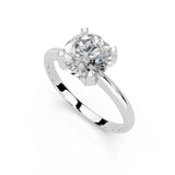 Round Cut Classic Solitaire Lab Grown Diamond Engagement Wedding Anniversary Ring