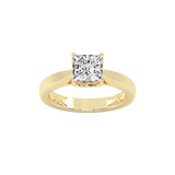 Princess Cut Petal-shaped Solitaire Lab Grown Diamond Engagement Ring (3.5 mm width)