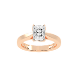 Radiant Cut Petal-shaped Solitaire Lab Grown Diamond Engagement Ring (3.5 mm width)