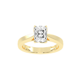 Radiant Cut Petal-shaped Solitaire Lab Grown Diamond Engagement Ring (3.5 mm width)