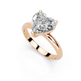 Heart Cut Classic  Solitaire Lab Grown Diamond Engagement Ring