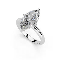 Marquise Cut Classic  Solitaire Lab Grown Diamond Engagement Ring - 14K White Gold / Marquise / 1