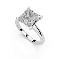Princess Cut Low Setting Solitaire Lab Grown Diamond Engagement Ring (2.2 mm Band Width) – Ready to Ship | 1.00 CT - 14K White Gold / Princess / 1