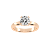 Cushion Cut Square Prongs Solitaire Lab Grown Diamond Engagement Ring (3mm width)