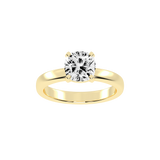 Cushion Cut Square Prongs Solitaire Lab Grown Diamond Engagement Ring (3mm width)