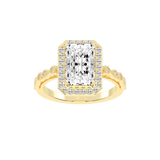 Radiant Cut Halo Lab Grown Diamond Engagement Ring