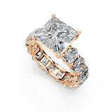 Princess Cut Fancy Lab Grown Diamond Engagement Ring