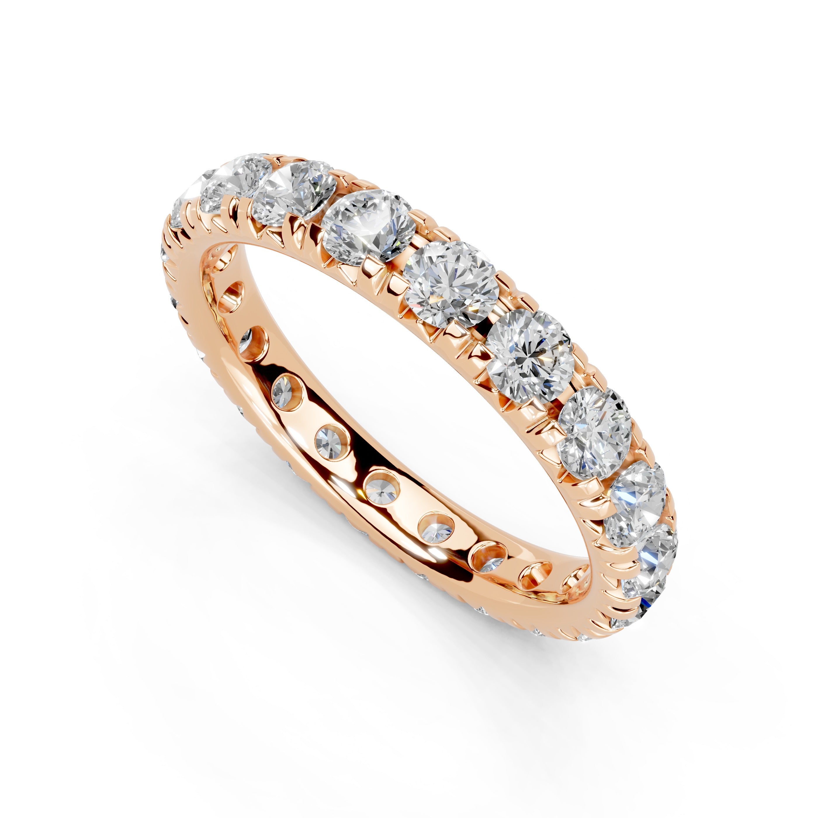 Round Cut Lab Grown Diamond Eternity Band
