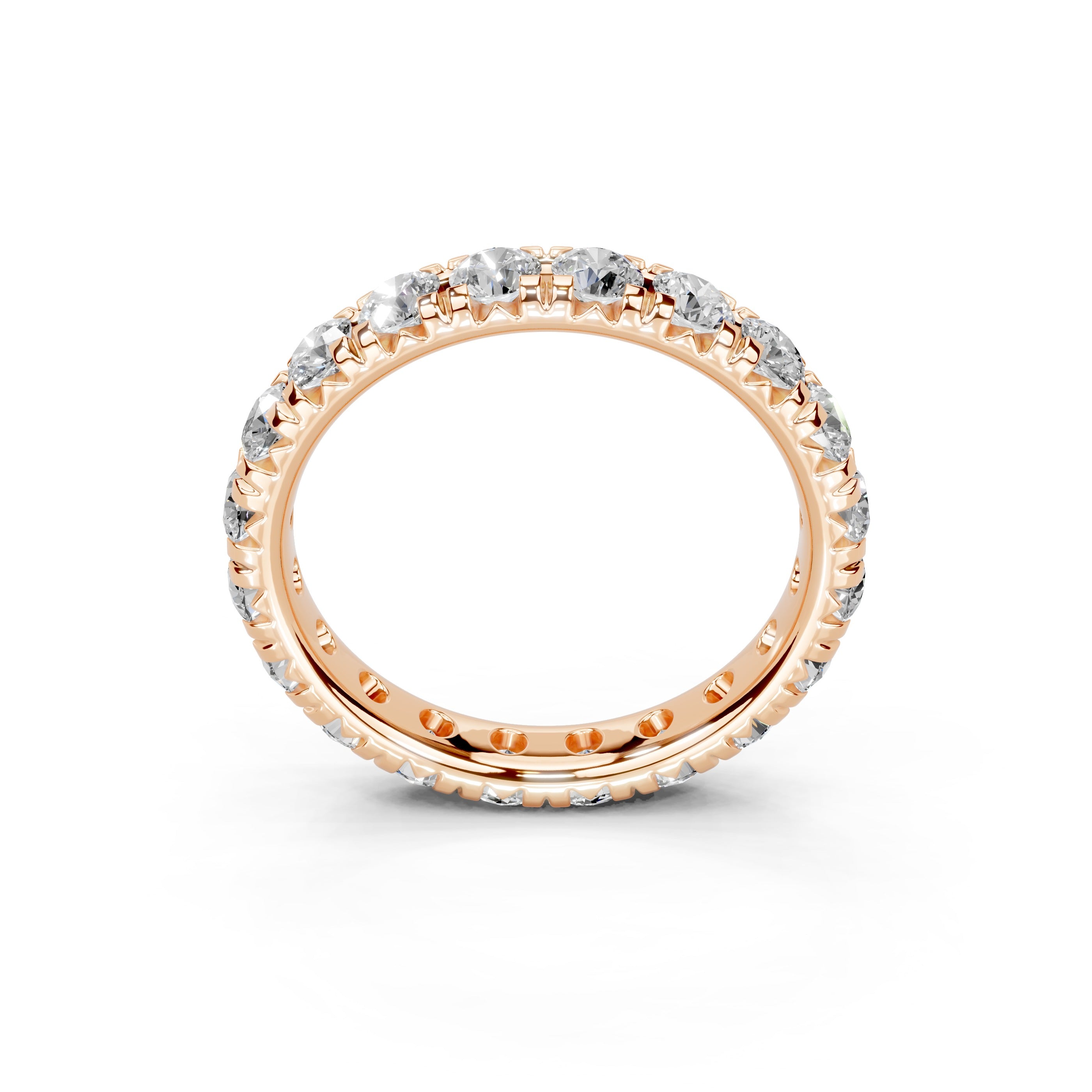 Round Cut Lab Grown Diamond Eternity Band