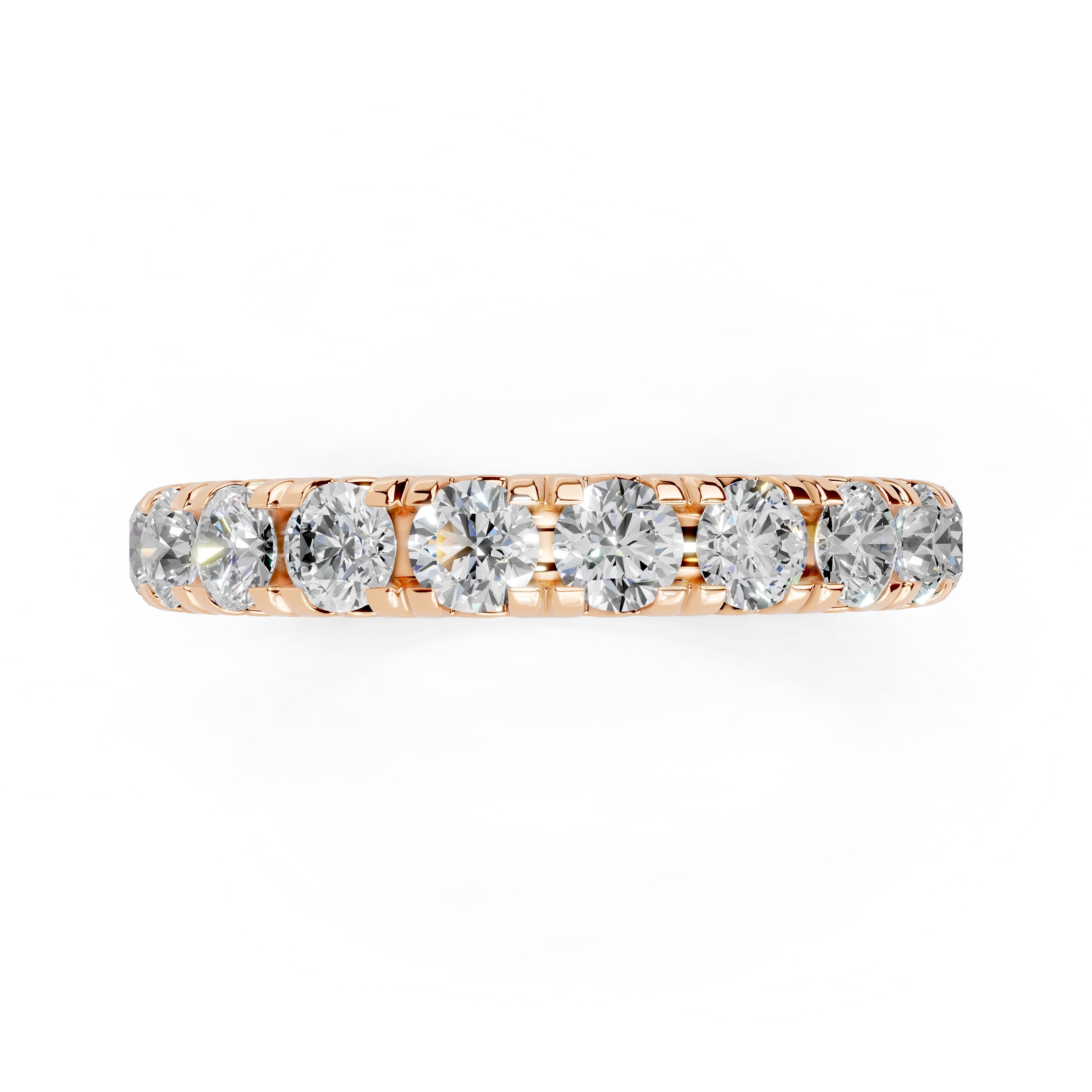 Round Cut Lab Grown Diamond Eternity Band