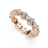 Fancy Prong Set Round Lab Grown Diamond Eternity Band
