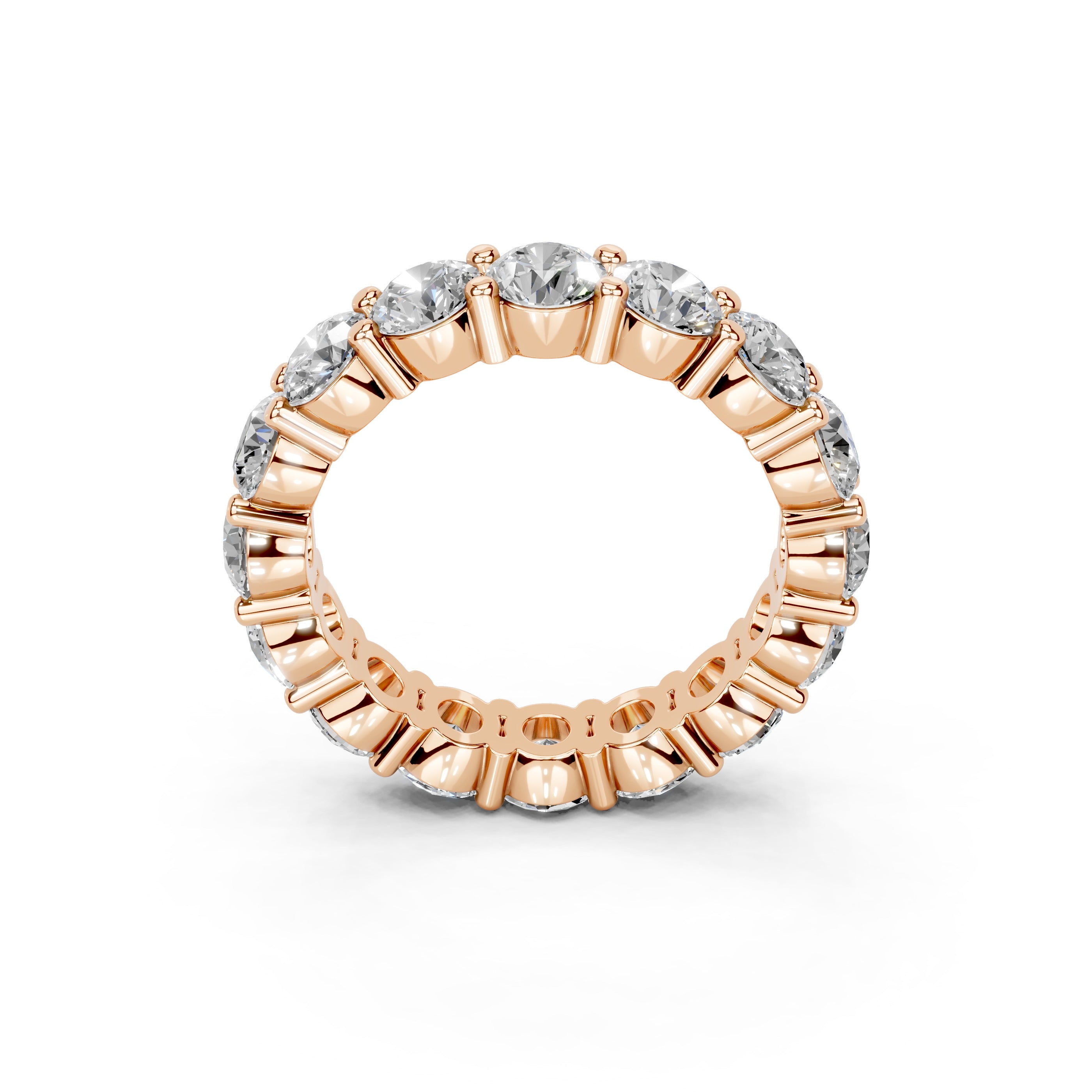 Round Cut Lab Grown Diamond Eternity Band