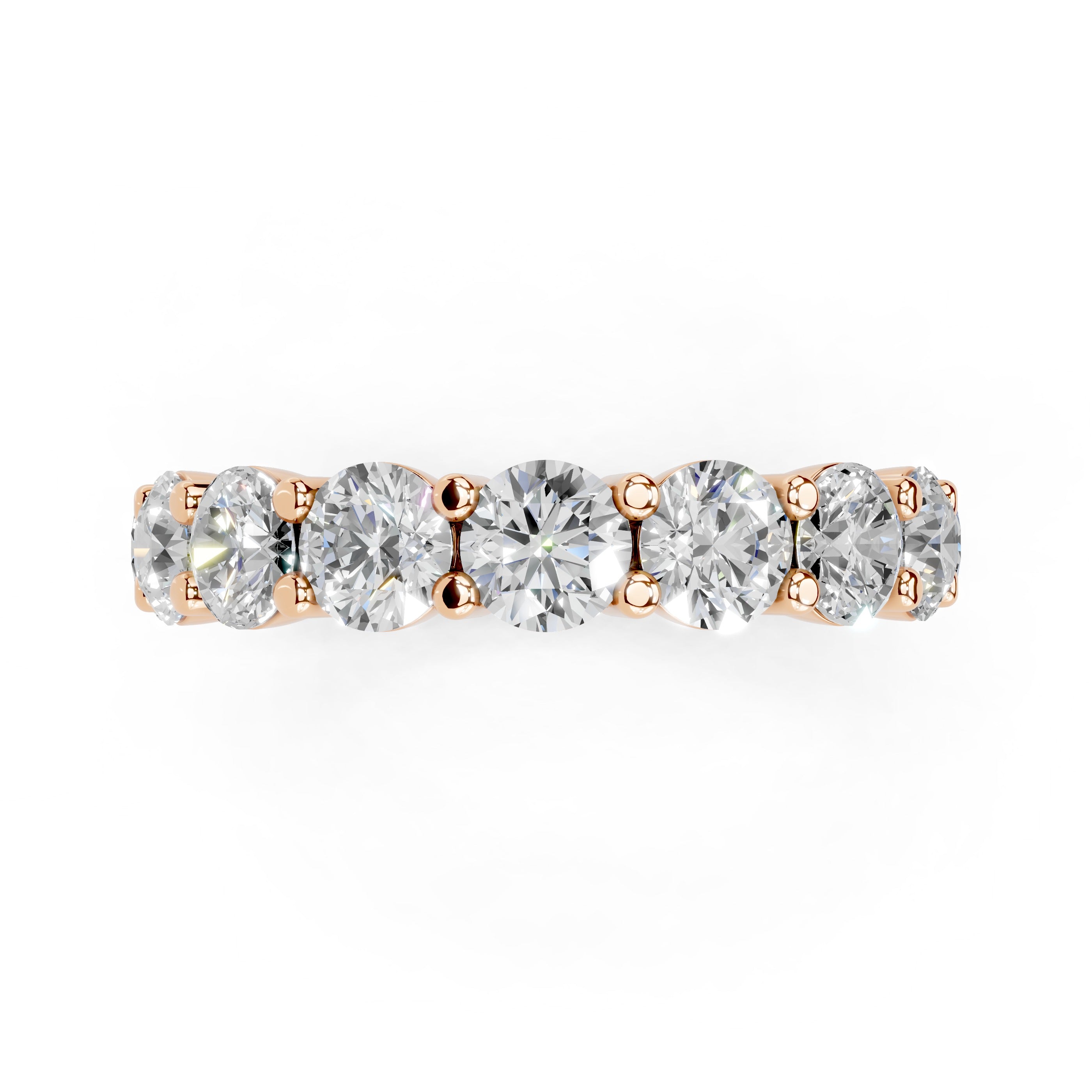 Round Cut Lab Grown Diamond Eternity Band
