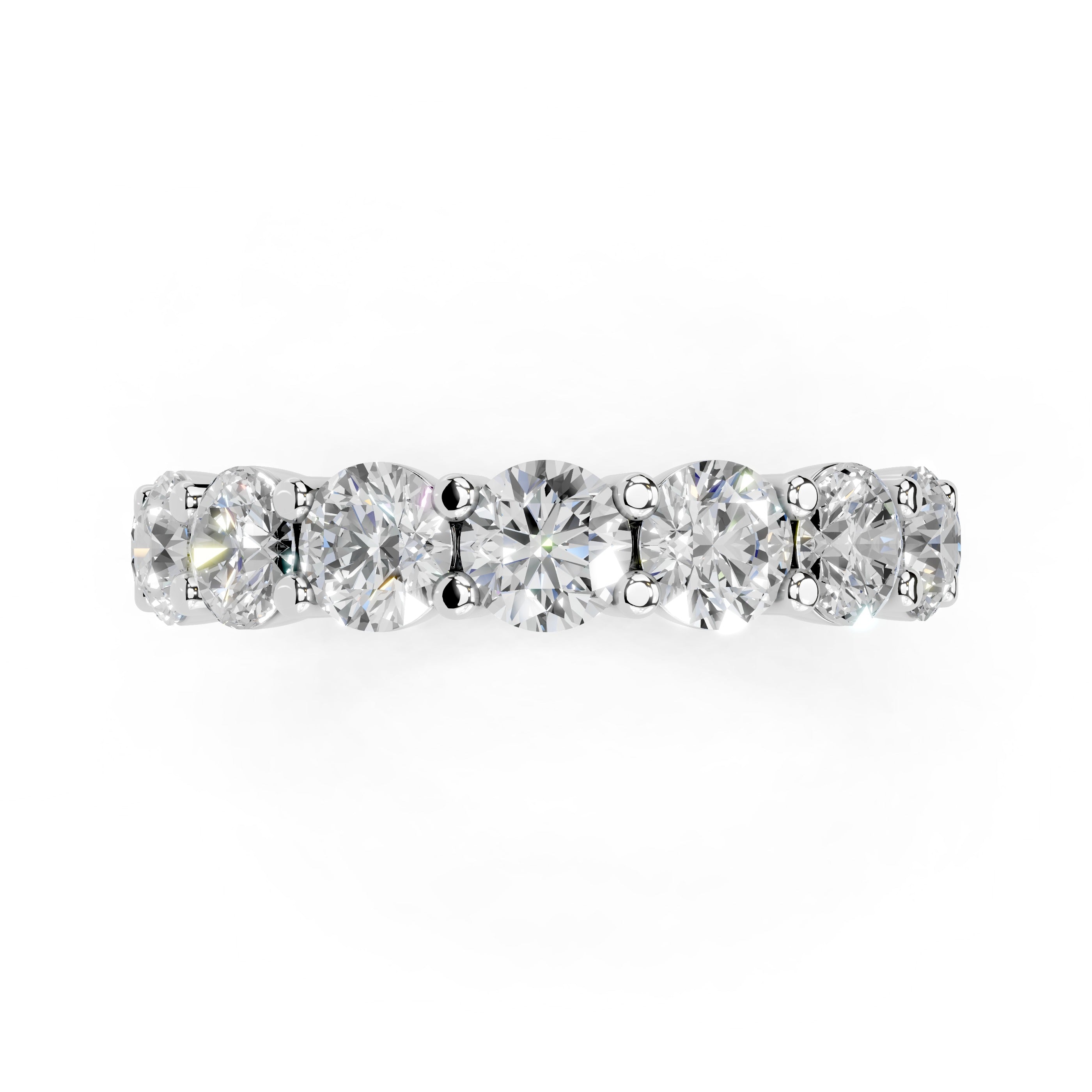 Round Cut Lab Grown Diamond Eternity Band