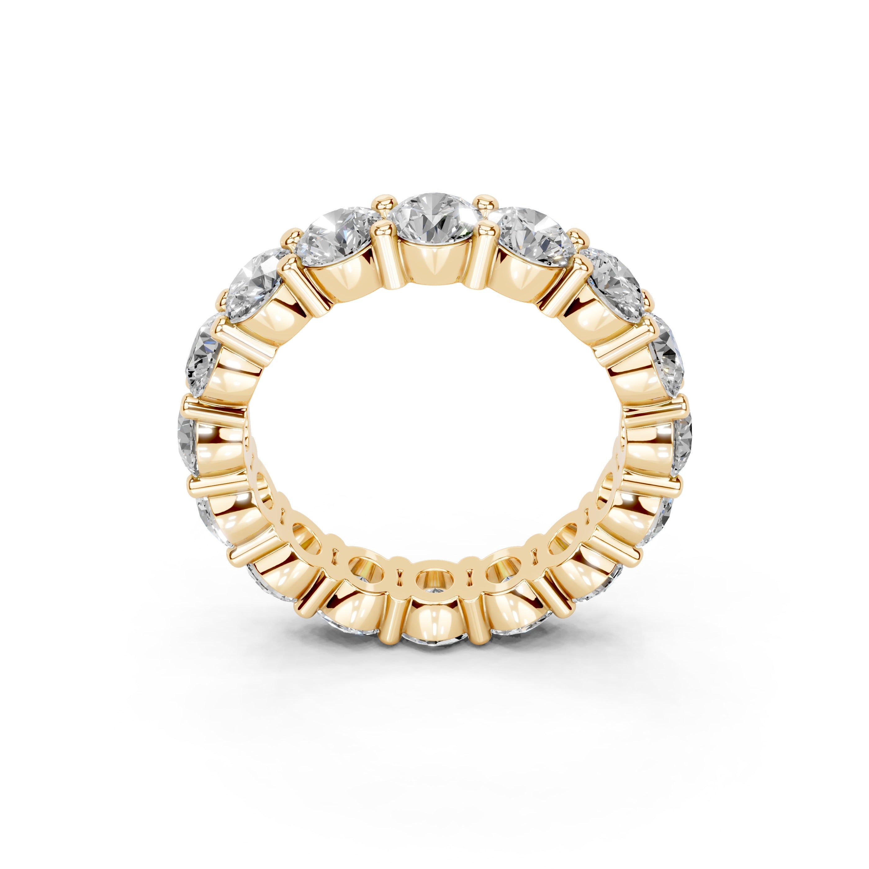 Round Cut Lab Grown Diamond Eternity Band