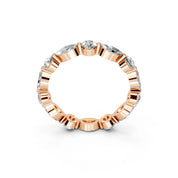 Alianza de eternidad con diamantes cultivados en laboratorio de talla redonda