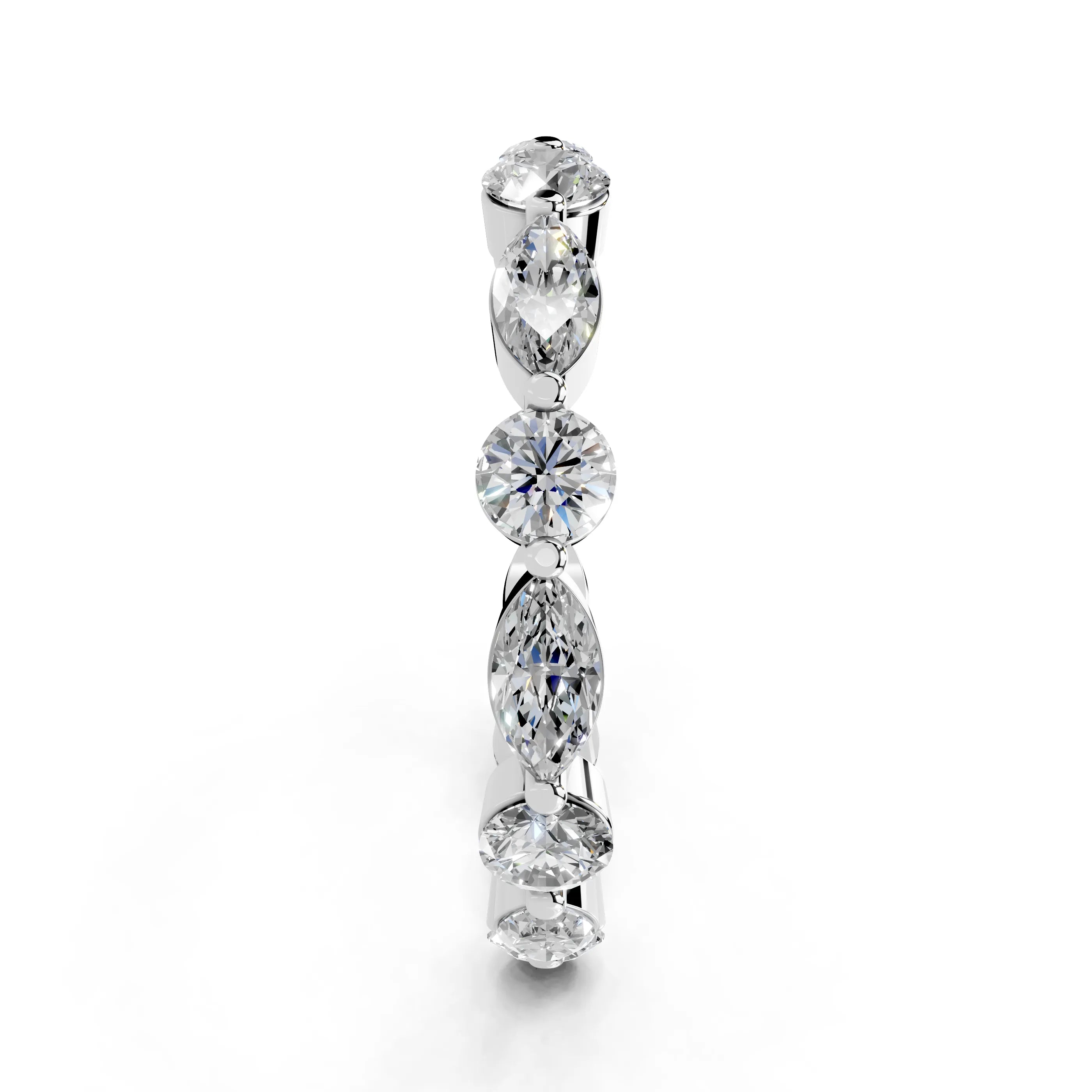 Alianza de eternidad con diamantes cultivados en laboratorio de talla redonda