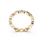 Alianza de eternidad con diamantes cultivados en laboratorio de talla redonda