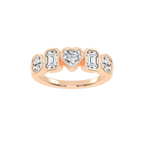 Multishape Bezel Set Lab Grown Diamond Anniversary Band