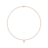 Pear Cut Halo Lab Grown Diamond Tennis Necklace