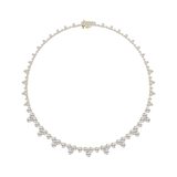 Fancy Round Cut Lab Grown Diamond Tennis Necklace