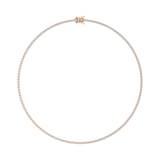 Round Cut Lab Grown Diamond Tennis Necklace