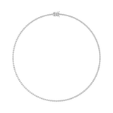 Round Cut Lab Grown Diamond Tennis Necklace