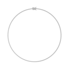 Round Cut Lab Grown Diamond Tennis Necklace